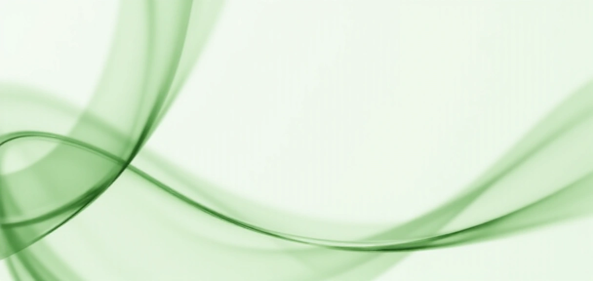 Minimalistic image representing brand values of naturalness and quality, abstract green and white, no text.